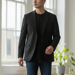 Men's DKNY Suit Jacket Blazer Business Casual Black size 40L NEW $360